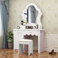 卧室梳妆台收纳柜一体化妆桌迷你小户型简易化妆台经济型韩式网红