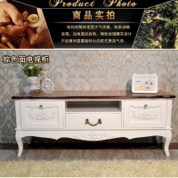 欧式电视柜茶几组合卧室客厅视听现代简约白色抽屉实木家具 1.2米棕色面电视柜