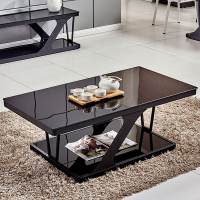 茶几简约客厅家用小户型办公室玻璃茶桌子欧式铁艺茶台电视柜组合