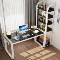 电脑台式桌书桌书架书柜一体组合简约家用卧室转角拐角学生写字桌