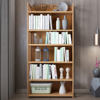 书架简易置物架简约落地木制省空间实木桌上学生经济型竹子小书柜