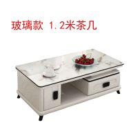 大理石茶几电视柜组合现代简约经济型客厅烤漆伸缩小户型钢化玻璃 城区安装 2.4-3.2米大理石电视柜