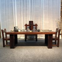 老船木茶桌椅组合实木茶艺桌功夫茶台泡茶桌客厅茶几新中式喝茶桌 200长x80宽x70高单桌(cm)