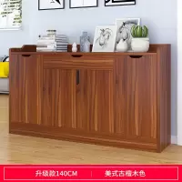 鞋柜简约现代厅柜经济型省空间家用鞋架简易口鞋柜玄关柜储物 推荐款古檀木色140