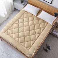 床垫床褥子加厚6至10斤四季单双人学生1.5m榻榻米床护软垫被1.8米 卡其色8斤 1.35X2.0M床