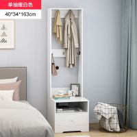 简易床头柜子储物柜简约现代床边小柜子收纳柜卧室带锁便宜床边柜 实用单抽长40宽34高163暖白色