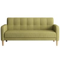欧式布艺沙发卧室客厅小户型小沙发迷你组合单双人三人简易出租房 小北欧-亚麻-草绿色 小三人位(157)