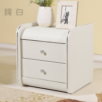 整装 皮质床头柜 简约现代 欧式 皮革 可定制真皮 大号迷你 纯白色 35