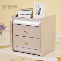 整装 皮质床头柜 简约现代 欧式 皮革 可定制真皮 大号迷你 银灰色 40
