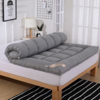 加厚榻榻米床垫软垫可折叠铺被保暖床褥子垫被1.5m1.8m床学生宿舍 加厚10灰色 1.35x2.0m床