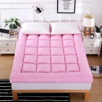 加厚榻榻米床垫软垫可折叠铺被保暖床褥子垫被1.5m1.8m床学生宿舍 加厚10粉色 0.9x1.9m学生床