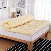 加厚榻榻米床垫软垫可折叠铺被保暖床褥子垫被1.5m1.8m床学生宿舍 加厚10米黄色 1.35x2.0m床