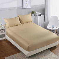 床笠单件全棉纯棉1.8m米床防滑保护套防尘罩床垫套床罩 驼色纯棉 180x220标准款单件床笠