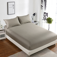 床笠单件全棉纯棉1.8m米床防滑保护套防尘罩床垫套床罩 灰咖纯棉 135x200标准款单件床笠