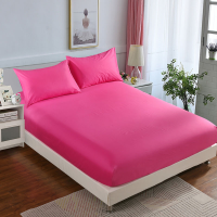 床笠单件全棉纯棉1.8m米床防滑保护套防尘罩床垫套床罩 玫红纯棉 200x220标准款单件床笠