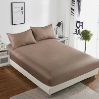 床笠单件全棉纯棉1.8m米床防滑保护套防尘罩床垫套床罩 深咖纯棉 135x200标准款单件床笠
