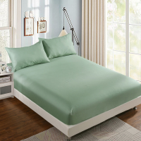 床笠单件全棉纯棉1.8m米床防滑保护套防尘罩床垫套床罩 豆绿纯棉 180x200标准款单件床笠