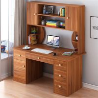 电脑桌台式家用简约办公桌子卧室简易学生书桌书架组合学习写字桌