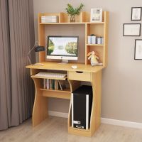 家用电脑桌带书架书桌简约台式电脑桌卧室桌子简易桌子小型写字桌