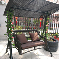 户外秋千摇篮懒人室内单人成人阳台吊床庭院铁艺网红吊篮藤椅吊椅