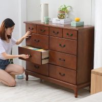 实木欧式斗柜卧室简约现代斗橱抽屉储物收纳柜子家用大容量五斗柜