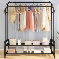 晾衣架落地卧室家用衣架子晒衣架晾衣杆室内折叠衣服收纳架挂衣架