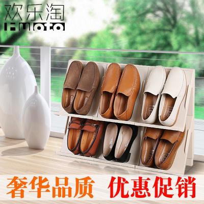 创意立体鞋架托出口日本品质可叠加鞋子收纳架加厚 diy可悬挂鞋架