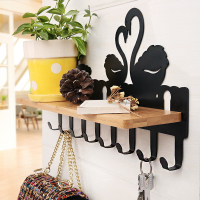 创意挂钩免打孔置物架挂衣架装饰玄关后墙上承重衣帽钩强力粘钩