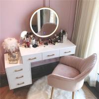 轻奢北欧网红ins风梳妆台卧室小户型 简易床头收纳柜一体现代简约
