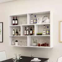 简约现代酒架酒柜壁挂式餐厅饭店墙上悬挂式红酒架创意多层置物架