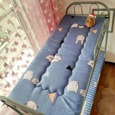 加厚学生宿舍上下铺床垫床褥子寝室可折叠0.9m单人防潮睡垫榻榻米 可爱猫咪 0.9m×1.9m宿舍床用