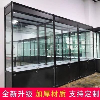 手办展示柜钛合金商用玻璃展柜透明乐高模型化妆品柜家用汽车模型