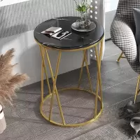 北欧茶几桌客厅家用网红花几小户型创意轻奢圆形铁艺边几简约现代