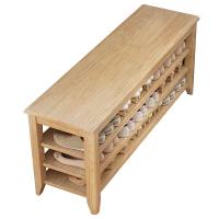 纯实木鞋架子简易口窄小室内好看放家用可坐多层经济型收纳鞋柜