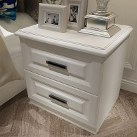 轻奢ins北欧简约现代经济型小床头柜白色柜卧室边柜储物柜整装40