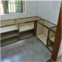 陶瓷铝合金瓷砖橱柜体铝材整体框架定制做防水环保浴室柜免费设计