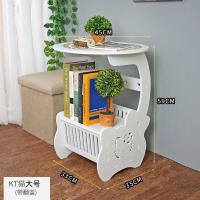 床头柜小桌子简易床头柜简约卧室迷你客厅圆形小圆桌床头小柜子 KT猫翻盖大号