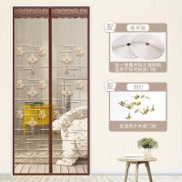 定制夏季魔术贴防蚊帘订制磁性纱帘防蚊夏静音纱窗沙帘定做 福字中国结(配送魔术贴) 宽95*高210