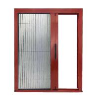 隐形折叠纱纱窗防蚊推拉伸缩式纱定做免打孔家用铝合金帘 香槟色（加厚1.0）