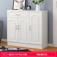 欧式鞋柜家用口大容量玄关柜简易经济型多层简约收纳防尘鞋架子 [店长推荐]A款三门暖白色