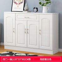 欧式鞋柜家用口大容量玄关柜简易经济型多层简约收纳防尘鞋架子 [店长推荐]A款四门暖白色