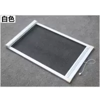 定制纱窗隐形防蚊纱窗卷筒式下拉纱网断桥铝合金塑钢窗平开窗推拉 白色隐形纱窗(缓冲器款) 普通阻尼缓冲器款
