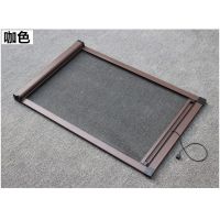定制纱窗隐形防蚊纱窗卷筒式下拉纱网断桥铝合金塑钢窗平开窗推拉 咖色隐形纱窗(缓冲器款) 防风片+清洗+阻尼缓冲器