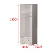 烤漆推拉移衣柜2实木质柜子定制卧室组装板式经济型 2抽(80*190*50)