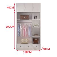 烤漆推拉移衣柜2实木质柜子定制卧室组装板式经济型 3抽+顶柜(120*230*50)
