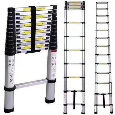 伸缩梯子家用梯铝合金折叠梯子多功能直梯两用单面楼梯便携竹节梯 德标单面5.4米