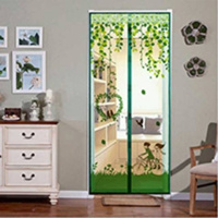 夏季高档静音方格磁性软沙防蚊帘纱窗 单车款绿色 90*210