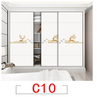 衣柜实木推拉定制刻彩绘移高档衣橱现代简约滑动推拉移 C10