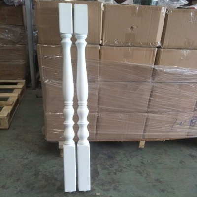 厂家直销供应实木楼梯橡木阁楼栏杆免漆小柱扶手大柱及连接健 白色 4.8*900小柱