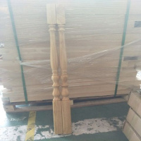 厂家直销供应实木楼梯橡木阁楼栏杆免漆小柱扶手大柱及连接健 本色[清漆] 左起步弯